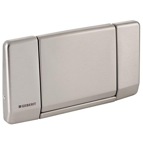 Geberit Highline bedieningplaat - met frontbediening - voor toilet - 34x18.5cm - geborsteld rvs GA76280