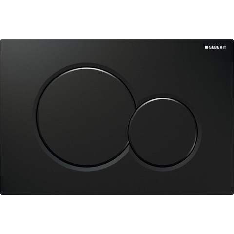 Geberit Sigma01 bedieningsplaat - 2-toets spoeling - ronde knoppen - gitzwart RAL - 9005 - dualflush - glans git zwart 0700524
