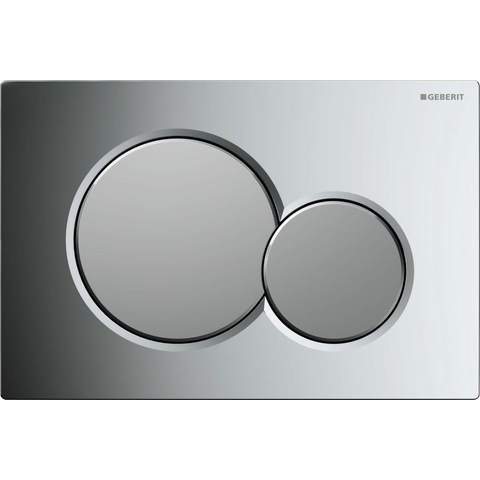 Geberit Sigma01 bedieningsplaat - voor spoeling - met 2 hoeveelheden - 24.6x16.4x1.3cm - fron - hoogglans chroom glans mat 0700529