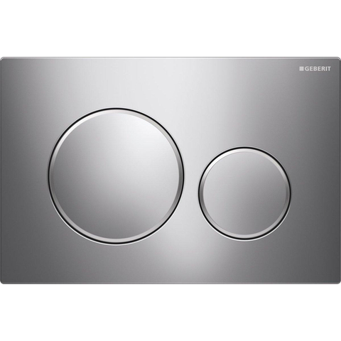 Geberit Sigma20 bedieningsplaat - 2-toets spoeling - ronde knoppen - glans chroom/mat chroom/glans chroom - dualflush - hoogglans chroom SW53742
