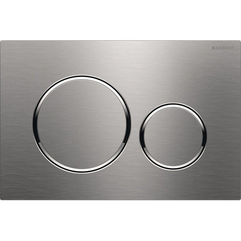 Geberit Sigma20 bedieningsplaat - 2-toets spoeling - ronde knoppen - dualflush - geborsteld rvs SW53748