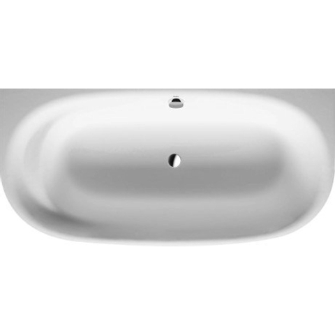 Duravit Cape cod Kunststof bad acryl - back-to-wall - 190x90x64cm - met aangevormd paneel - glans wit 0300898