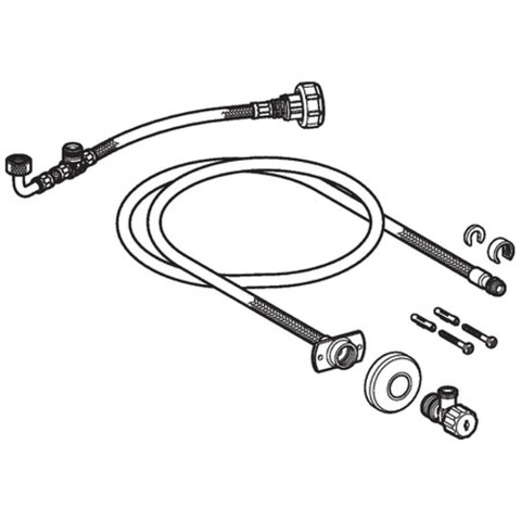 Geberit AquaClean tuma aansluitset - voor inbouwreservoir - 12cm v/douche wc SW87565