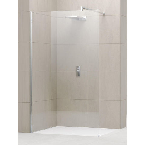 Novellini Giada paroi de douche à l'italienne H 118 120x195cm avec barre murale 100cm chr/transparente 0988045