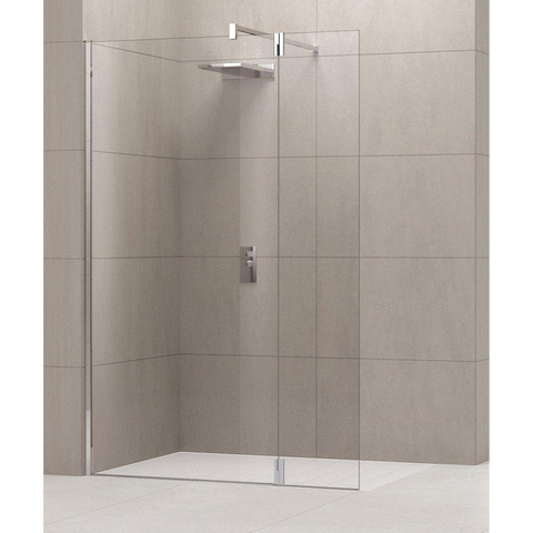 Novellini Giada partie pivotante gauche pour douche à l'italienne 37x195cm chrome-bande satinée SW93622
