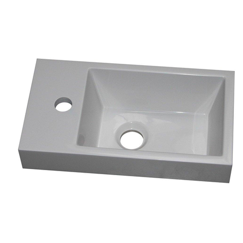 Royal Plaza Lenore Lave-mains 40x22cm 1 trou de robinet droite ou gauche blanc mat SW75380