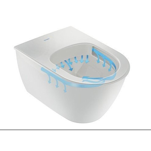 Duravit Me by starck - ME by Starck - compact - hangtoilet - 370 x 480 mm - zonder spoelrand - diepspoel - inclus - spoelrandloos - glans wit 0293436