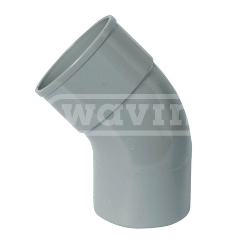 Wavin HWA bocht 45° mof/spie 80mm grijs 2130114