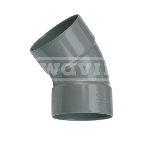 Wavin coude adhésif pvc 45° 75 mm douille/manchon 2100266