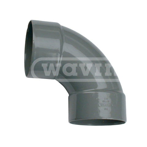Wavin pvc adhésif coude 90° 40mm socket/muffle 2100339