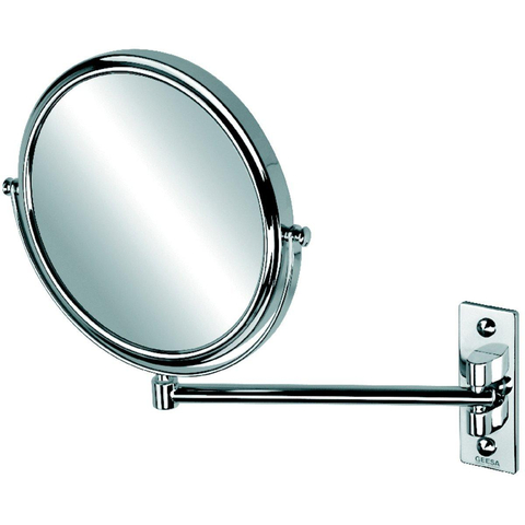 Geesa Mirror miroir grossissant – rond Ø 20 cm – grossissement 3x, à 1 bras – Chrome 0650382