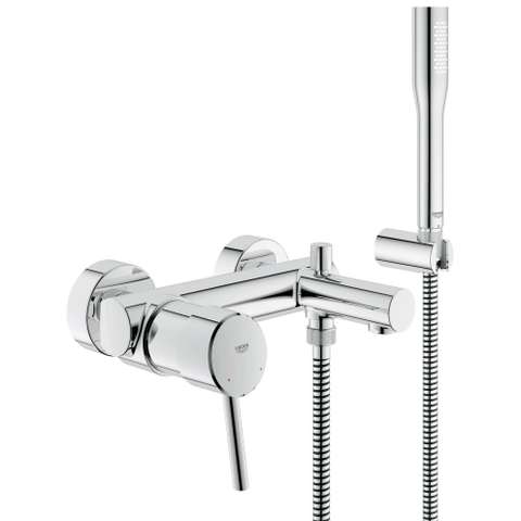 Grohe Concetto Badkraan - met omstel - met koppelingen - met douchegarnituur - chroom 0442183