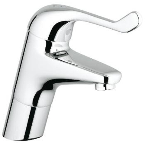 Grohe Eurosmart Care Veiligheidswastafelkraan - hoog - met hendel 12cm - gladde body - chroom 0437506