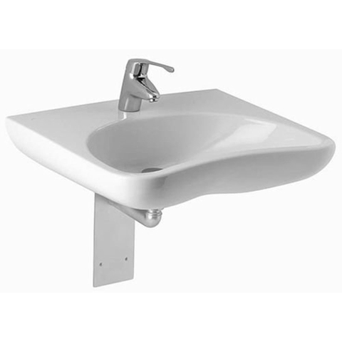 Jika Euroline lavabo - 64x55x16.5cm - sans trou de robinet - avec trop-plein - blanc GA66634