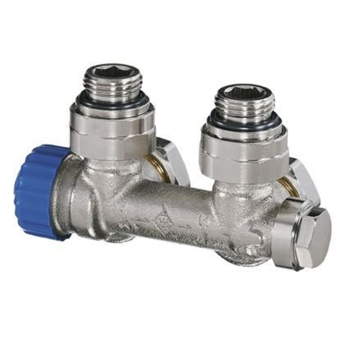Heimeier Multilux - 1-pijp onderblok 1/2" - haaks - zonder thermostaatknop 1602244