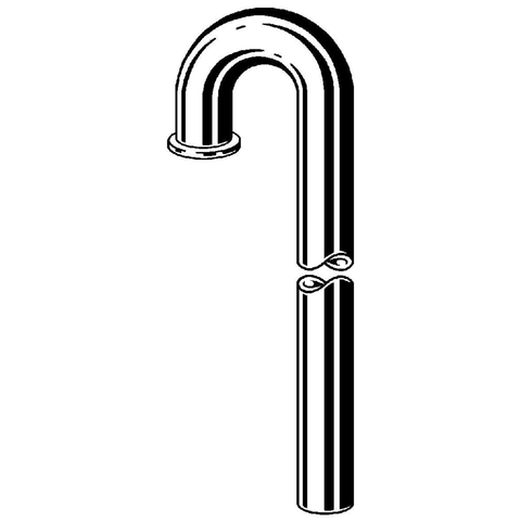 Viega tube de sol pour siphon tubulaire 6/4x68cm chrome 0500690