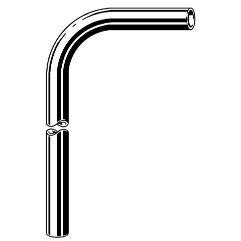 Viega tube de sol coude long pour siphon gobelet 5/4x68cm chrome 0500496