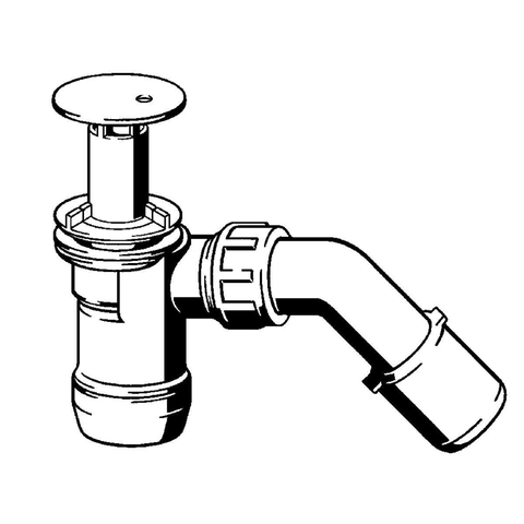 Viega Duoplex bonde de receveur de douche complète avec tube de trop-plein extensible pour receveur de douche avec trou 52mm chrome 0510521