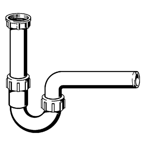 Viega hostaleen siphon avec tube mural 6/4x40mm 0520155