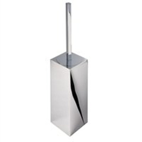 Geesa Modern Art Brosse de toilettes avec support Chrome (tête de brosse noire) 0653513