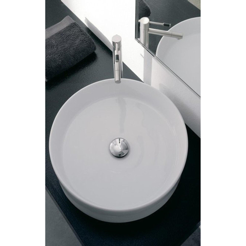 Royal Plaza Latona vasque à poser ronde 45cm sans trou de robinet blanc GA91677
