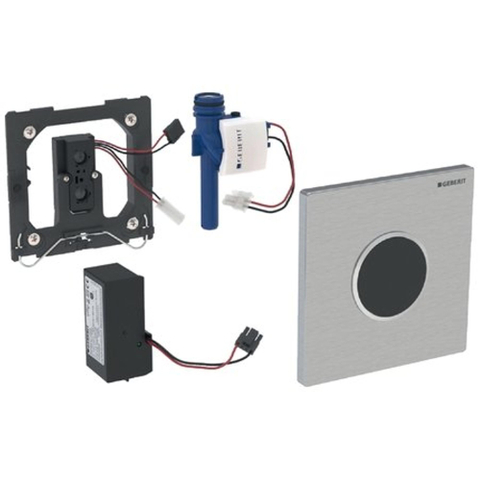 Geberit type 10 urinioir bedieningsplaat - 230V- ronde knop - geb.rvs/gepolijst rvs/e-t-cl OUTLETSTORE STORE44695