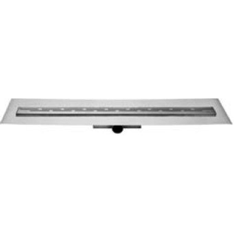 Easy Drain Compact FF caniveau de douche plaque simple avec sortie latérale 6x90cm 30mm inox 2301782