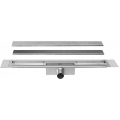 Easydrain Compact TAF afvoergoot enkele plaat 60cm 30mm met Zero design rooster RVS TWEEDEKANS OUT9038