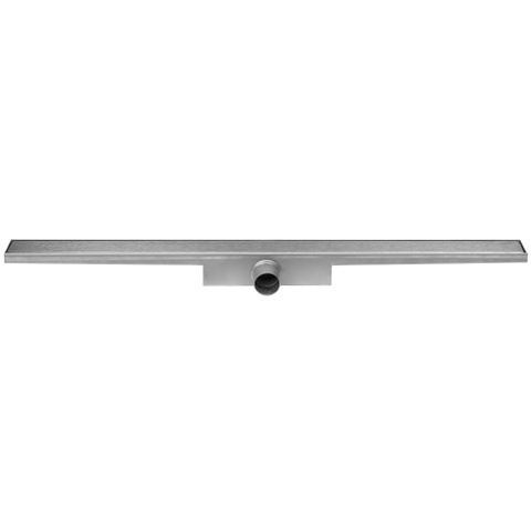 Easy Drain Compact 30 zero caniveau de douche plaque simple avec sortie latérale 6x100cm inox 2302597