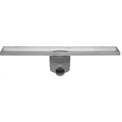 Easy Drain Multi élément encastré sans grille avec garde d'eau 30/35/50mm 9,8x80cm profondeur d'encastrement à partir de 79mm avec sortie latérale 2301375