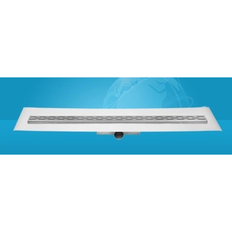 Easy Drain Compact FF caniveau de douche plaque simple avec sortie latérale 6x90cm 50mm inox 2301161