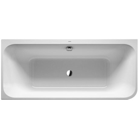 Duravit Happy D.2 Kunststof bad acryl rechthoekig - met rugsteun links - 180x80x46cm - met aangevormde mantel m - glans wit SW68384