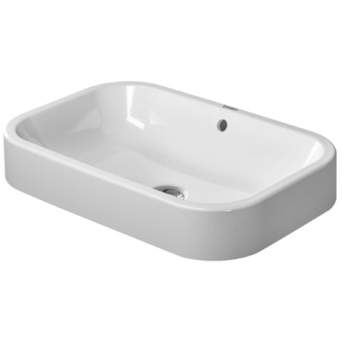 Duravit Happy D.2 Opzetwastafel - 60x40cm - zonder kraangat - met overloop - glans wit SW68369