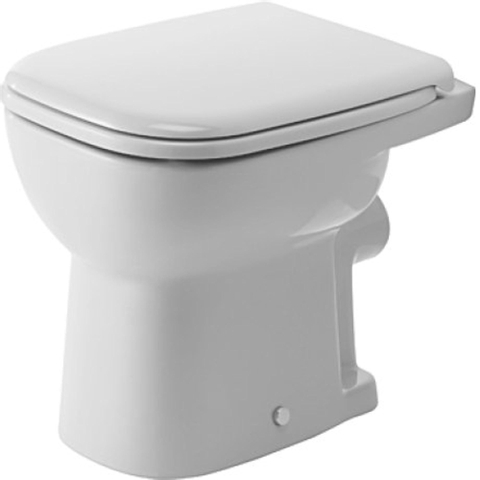 Duravit D-code Closetpot - vlakspoel - met PK - 35x48cm - inclusief bevestiging - wit 0315135