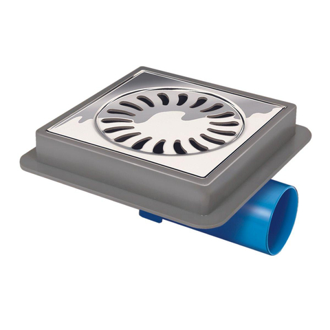 Berg van den Abs siphon de sol avec grille en inox 14 6x14 6cm GA53143