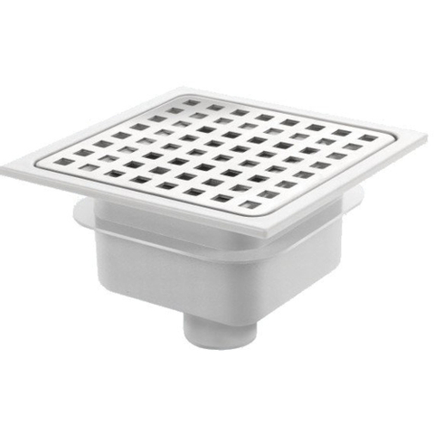 Van Den Berg siphon de sol en ABS avec grille en inox 15x15 sortie verticale 40mm GA91307