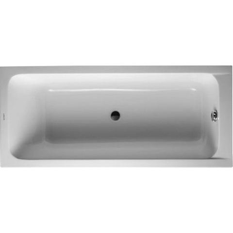 Duravit D-code Kunststof bad acryl rechthoekig - 170x75x40cm - zonder poten (afvoer in het midden) - glans wit 0297514