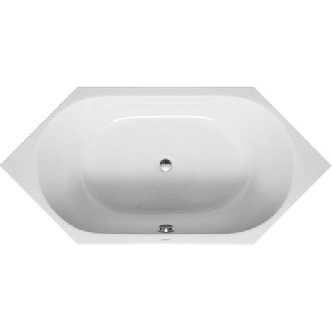 Duravit D-code Kunststof bad acryl zeshoekig - 190x90x40cm - zonder poten - glans wit 0297524