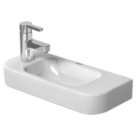 Duravit HappyD 2 Lave-mains 50x22cm avec trou de robinet gauche et trop-plein blanc SW54280