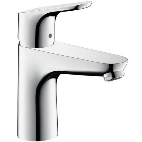 Hansgrohe Focus Eengreeps wastafelmengkraan - 100 - coolstart - met PopUp - trekwaste - hoogglans chroom 0450686