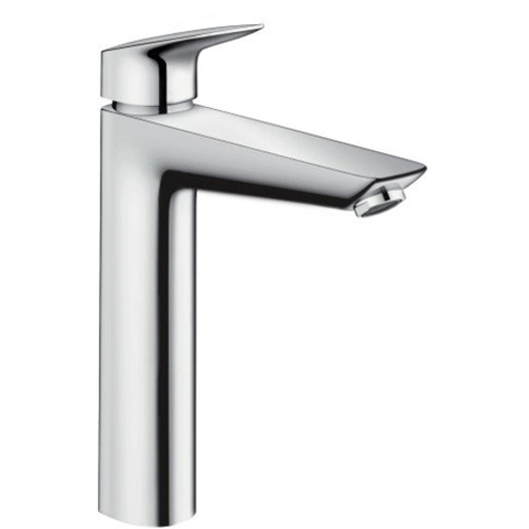 Hansgrohe Logis 1 greeps wastafelkraan - 190 met trekwaste - hoogglans chroom 0605644