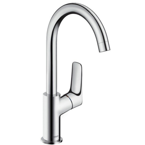 Hansgrohe Logis Eengreeps wastafelmengkraan - 210 draaibare uitloop - met PopUp - trekwaste - hoogglans chroom 0605655