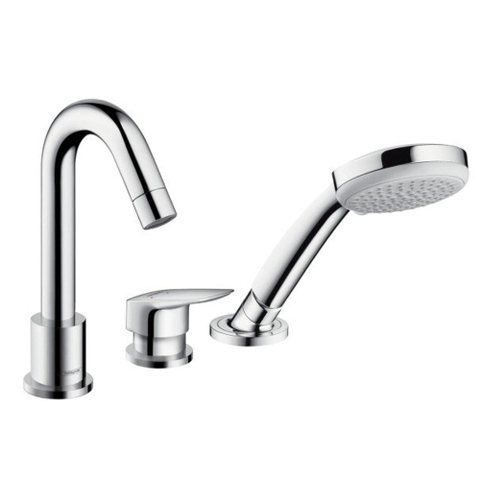 Hansgrohe Logis Afbouwdeel - voor 3 gats badrandkraan - voor inbouwdeel - hoogglans chroom 0605667
