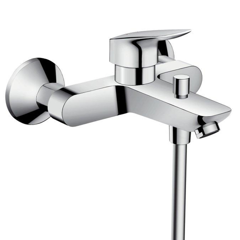 Hansgrohe Logis Badkraan - met omstel - met koppelingenHOH=15cm - hoogglans chroom 0605671