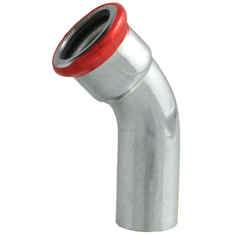 Bonfix PRESS Staalverzinkt insteekbocht 45° Ø22x22mm 8407725