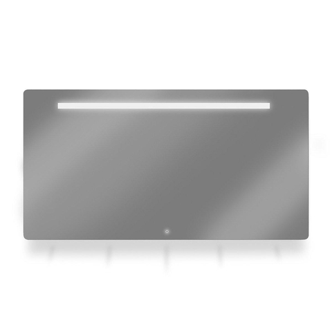 LoooX ML1-Line miroir – 120 x 70 cm – LED directe et indirecte en bas – commande tactile – Aluminium GA83911