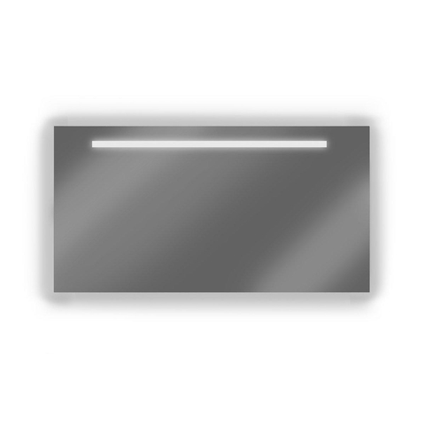 Looox X Line miroir – 100 x 70 cm – LED directe et indirecte – chauffage de miroir – Aluminium GA36711