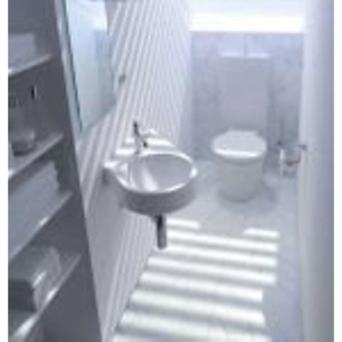 Duravit Architec Wastafel - 57.5x52 cm 1x kraagat links - wit 0297828