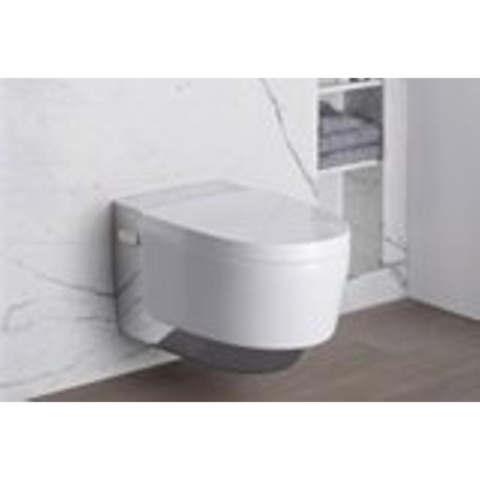 Geberit AquaClean Mera Comfort douche-wc – verwarmde zitting & föhn – met wandbediening – wit, designafdekking chroom SW1595397