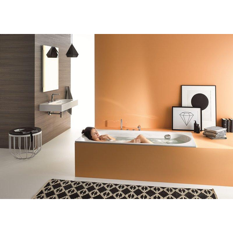 Bette Comodo baignoire 180x80x45cm pied droit trop-plein avant blanc SW68342
